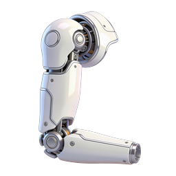 White Futuristic Robot 3D Icon | AI Technology