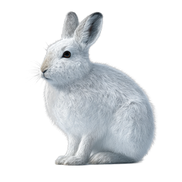 White Snow Rabbit Realistic Animal Icon