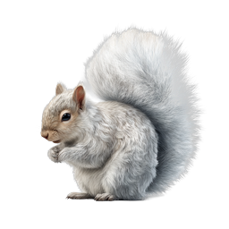 Icône d'écureuil blanc - Illustration réaliste d'un animal des bois