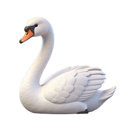 Elegant White Swan Icon for Nature Themes