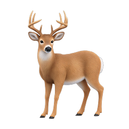 White-Tailed Deer Buck Wildlife Illustration Icon