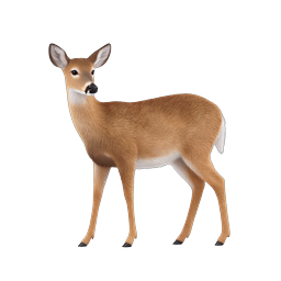 White-Tailed Deer Realistic Wildlife Icon