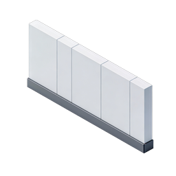 Ícone de Parede de Azulejos Brancos | Design 3D Isométrico