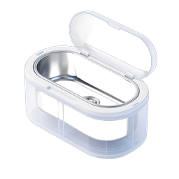 White Open Trash Can 3D Icon for Waste Management