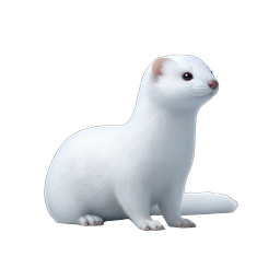 White Weasel Ermine Winter Wildlife Icon