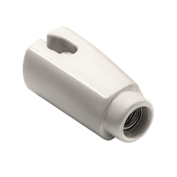 White 3D Whistle Nozzle Icon - Realistic Render