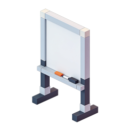 Isometric Whiteboard Easel Icon | 3D Presentation Board