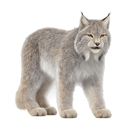 Realistic Wild Lynx Cat Icon - Photorealistic Forest Predator