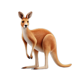 Stylized Kangaroo Icon for Nature and Wildlife Themes
