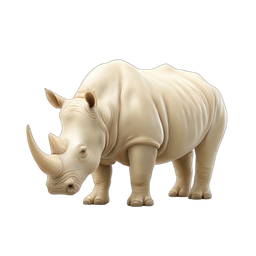 Stylized Rhinoceros Icon for Wildlife Conservation
