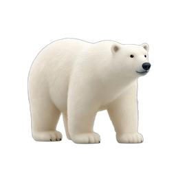 Charming Polar Bear Icon for Wildlife Conservation