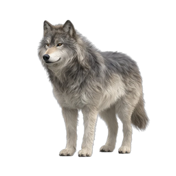 Majestic Gray Wolf Icon for Wildlife Conservation