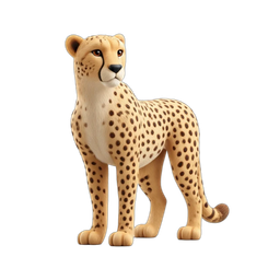 Stylized Cheetah Icon for Wildlife Themes