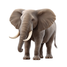 Lifelike Elephant Icon for Nature Projects