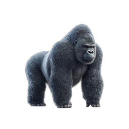 Realistic Gorilla Icon for Wildlife Conservation Projects