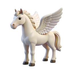 Ícone de cavalo alado charmoso para designs de fantasia