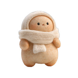 Adorable Winter Clay Character with Knitted Accessories
