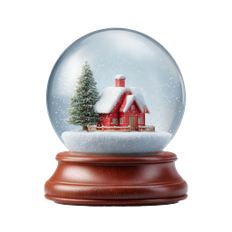 Winter Snow Globe Icon - Festive Holiday Decoration