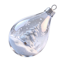 Winter Snow Globe Christmas Ornament Icon