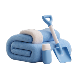 Winter Snow Supplies Icon - 3D Rendered Essentials