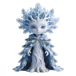 Enchanting Winter Tree Elf Fantasy Character Icon