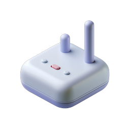 Wireless Router Device 3D Icon - Clay Style