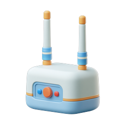 Wireless Router 3D Icon - WiFi Device Symbol