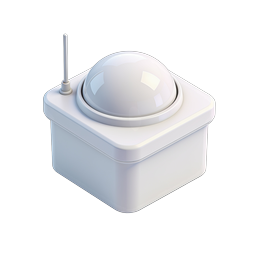 Wireless Sensor Device Icon - 3D Glossy Smart Tech