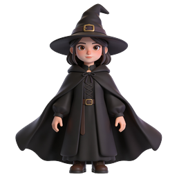 Ícone de personagem bruxa encantadora para temas de Halloween