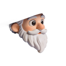 Friendly Wizard Character Figurine with Blue Robe and Gold Stars