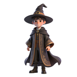 Charming Wizard Character Icon for Fantasy Themes