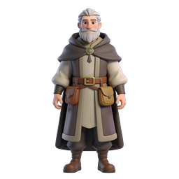 Charming Wizard Character Icon for Fantasy Themes