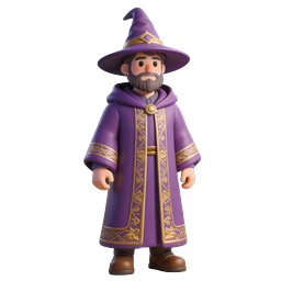 Charming Wizard Icon for Fantasy Themes