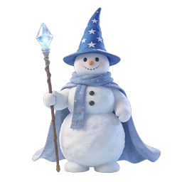 Magical Wizard Snowman Icon - Winter Fantasy Character