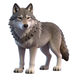 Stylized Wolf Icon for Nature Projects