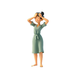 Woman Water Splash 3D Icon - Refresh & Wellness