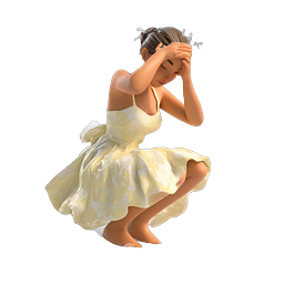 3D Woman Water Splash Summer Illustration Icon