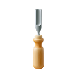 Wood Carving Chisel Tool Icon - Realistic Carpentry