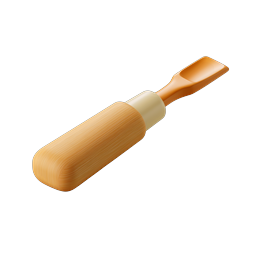 Wood Carving Chisel Tool Icon - 3D Rendered