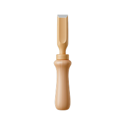 Wood Carving Gouge Tool Icon - Realistic Design