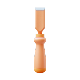 Wood Carving Tool 3D Realistic Icon | Craft Tool