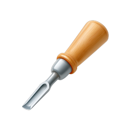 Wood Chisel Icon - Realistic Carpentry Tool