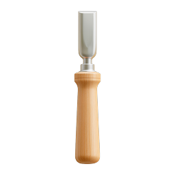 Wood Chisel Tool Icon - Realistic Carpentry Tool