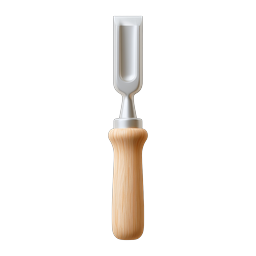 Wood Chisel Tool Icon - Realistic Carpentry Equipment