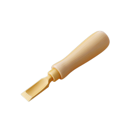 Wood Chisel Hand Tool Icon | Realistic Carpentry
