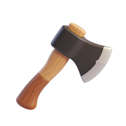 Wood Chopping Axe Icon for Outdoor and Crafting Uses