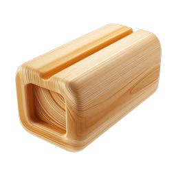 Wood Grain Tunnel 3D Icon - Natural Material Design