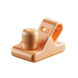 Wood Plane Carpentry Tool 3D Icon