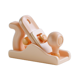 Wood Plane Icon - 3D Carpentry Tool Illustration