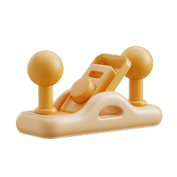 Wood Plane Tool Icon - Carpentry 3D Illustration